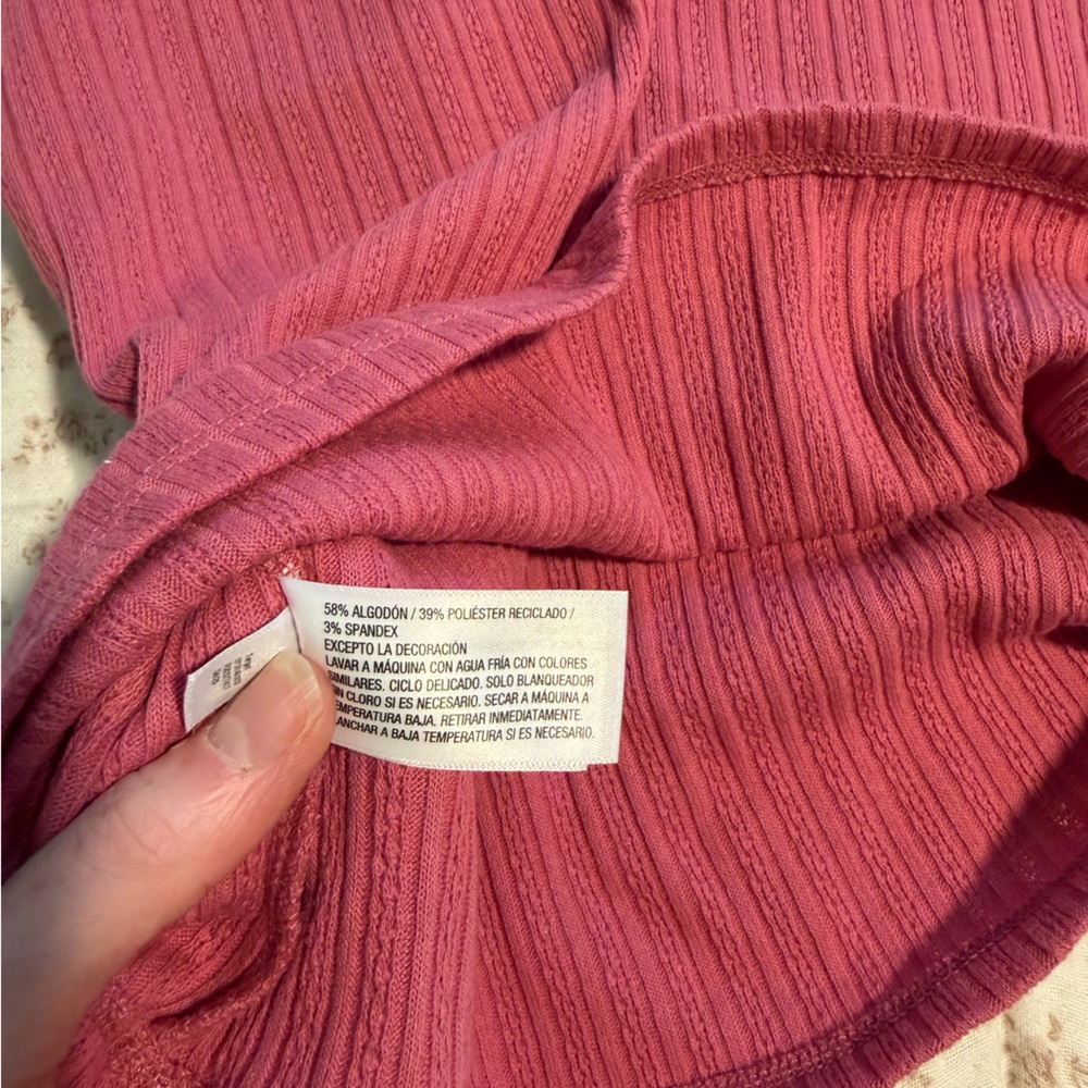 Universal Thread Ribbed Tank Top - Raspberry - Picture 4 of 6